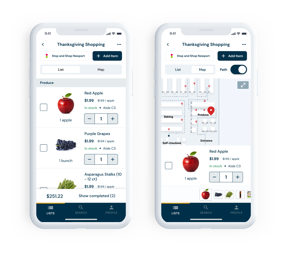 Final UI screens of Beeline app