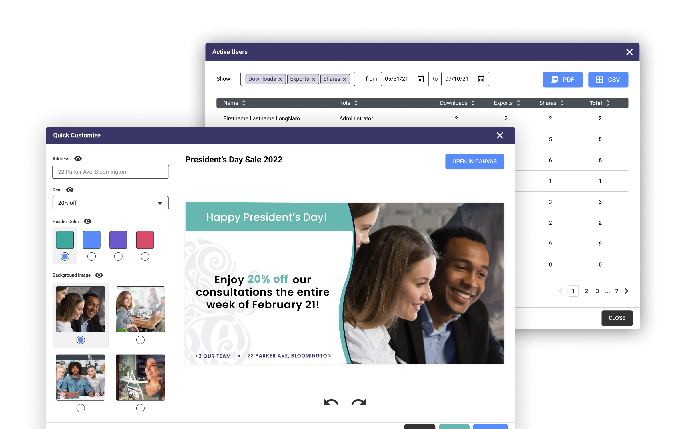 Inkbench Dashboard