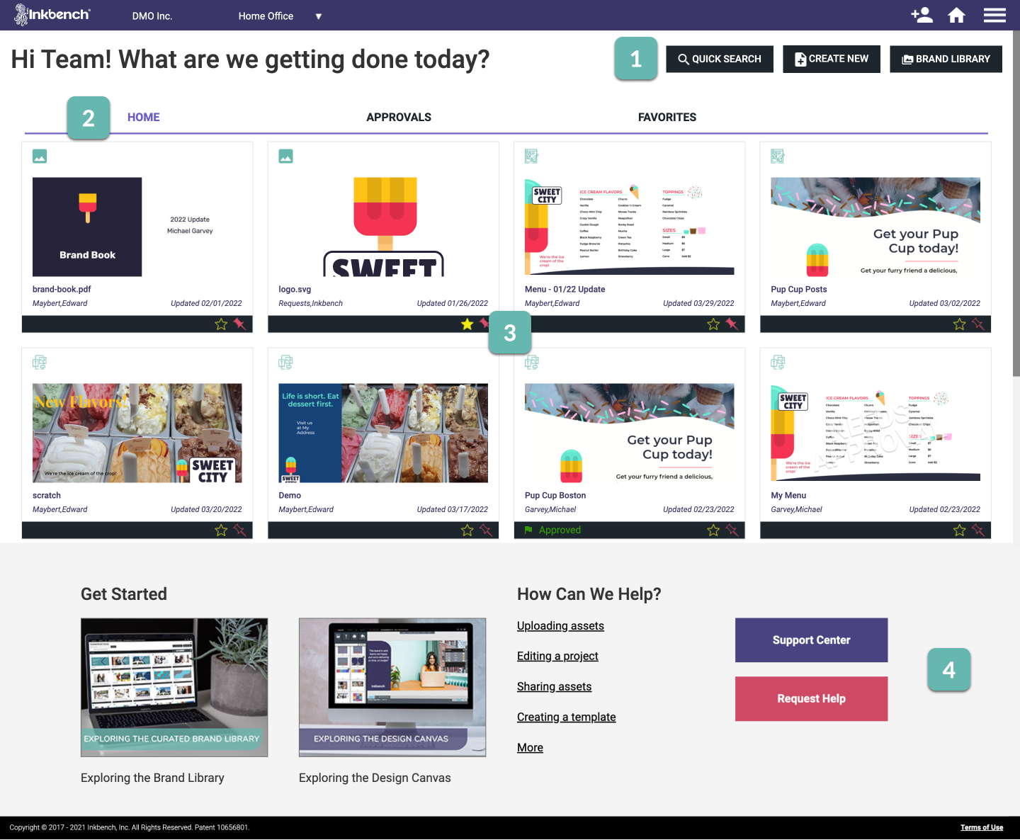 Previous Inkbench dashboard from July 2020